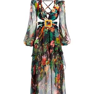 PatBO Oasis Long Sleeve Cutout dress size medium